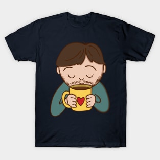 I Love Coffee Boy T-Shirt